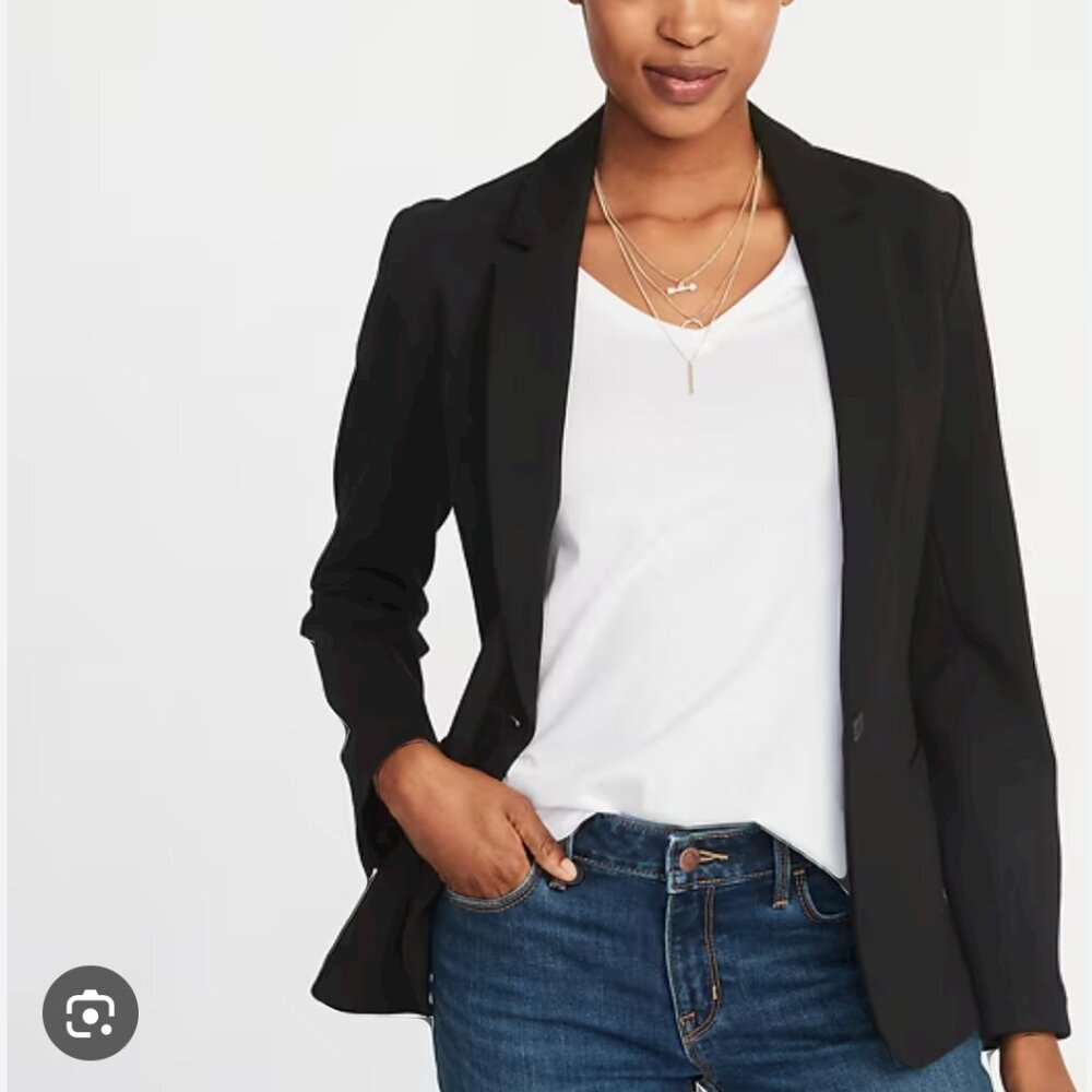 Old Navy Black Classic Ponte-Knit Blazer